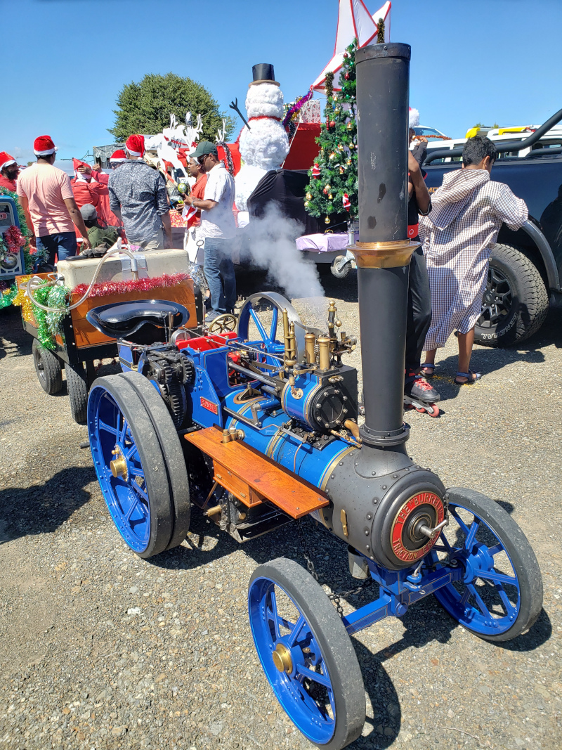 Paddies steam engine getting ready for Whakatane Chrismas Parade 2024 1