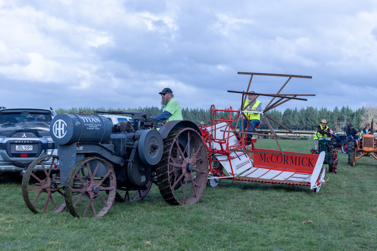 100+ year old equipment,  IHC Titan tractor and McCormick reaper binder