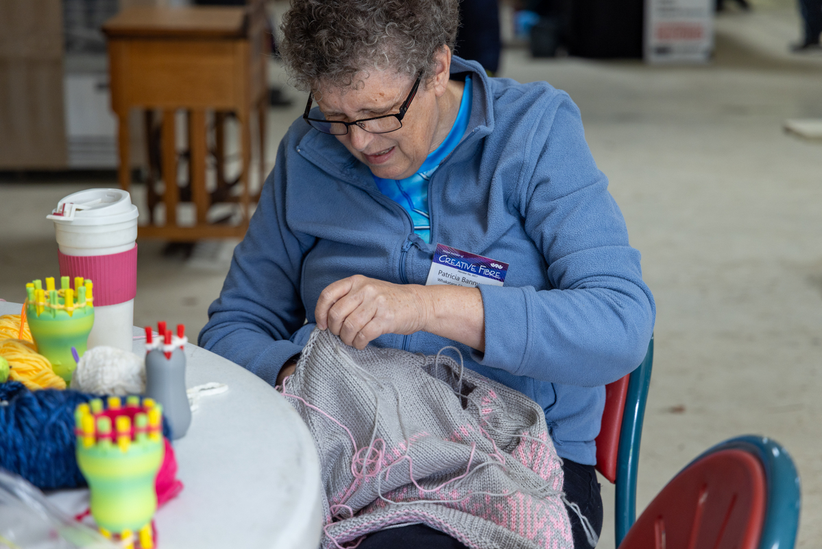 Creative Fibre crafter in action
