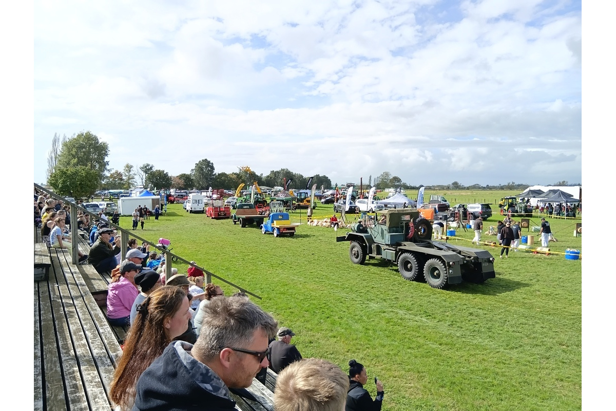 Rare bit of sunshine on machines in the grand parade
